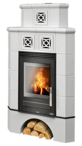 Печь-камин ABX Regina (угловая), белый в Нефтеюганске